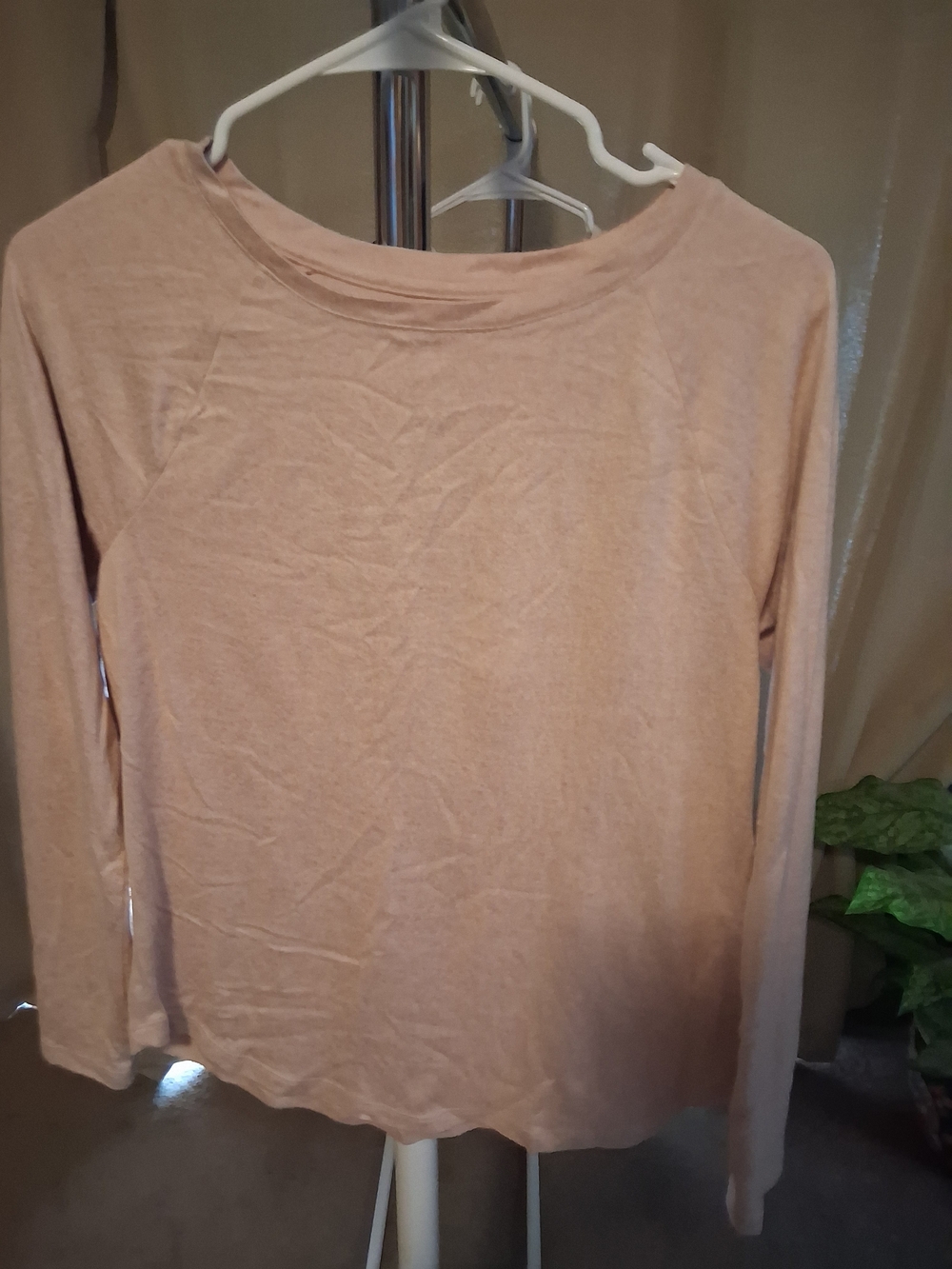 St. John's Bay Long Sleeve Boatneck Top - Blush Pink